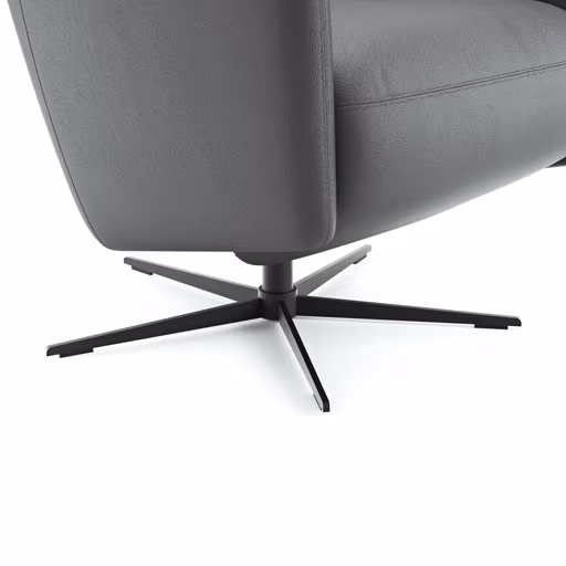 Relaxsessel Rufus - inkl. Relaxfunktion (motorisch), Akku, Leder, Anthrazit