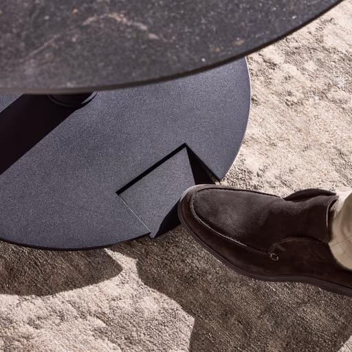 Couchtisch Camas - LBH ca. 75x75x42 cm, Keramik, Schwarz