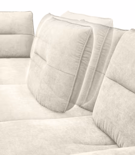 Ecksofa PAYTON - 2-Sitzer, Ecke rechts inkl.Rückenneigung, Armteilverstellung, Stoff, Olive