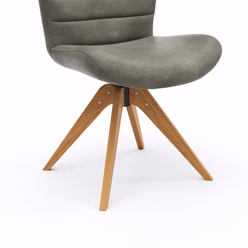 Stuhl Dalyan - drehbar, Stoff, Grau