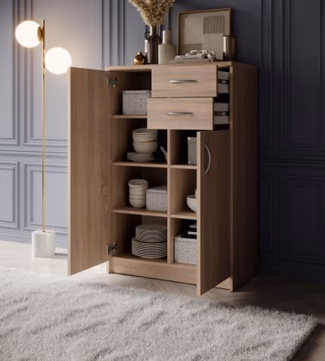 Kommode - B ca. 74 cm, Sonoma Eiche Nachbildung