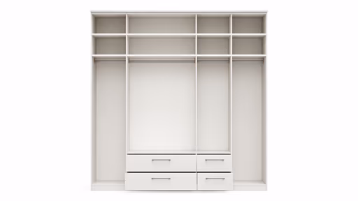 Drehtürenschrank Viana - B. ca. 225 cm, Lack, Weiß