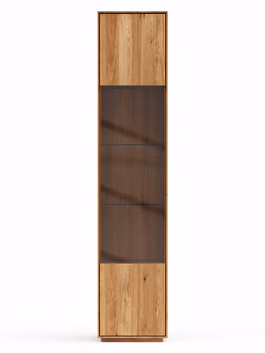 Vitrine Saratoga - links, Wildeiche massiv, natur geölt