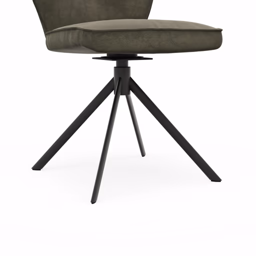 Stuhl Westmore - drehbar, Stoff, Dunkelgrün