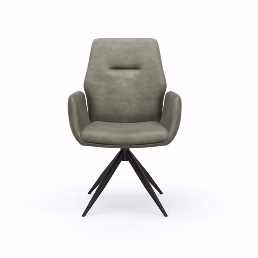 Armlehnstuhl Dalyan - drehbar, Stoff, Grau