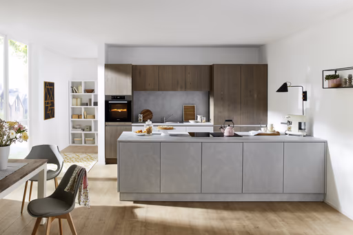 Inselküche 46.210_4_420, Saphirgrau matt