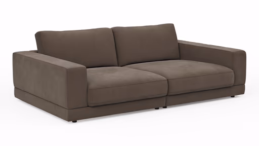 Megasofa Juni Lounge - B ca. 252 cm, Stoff, Mocca