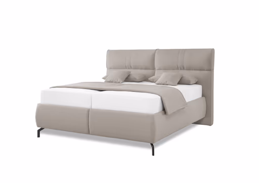 Polsterbett - Liegefläche ca. 180x200 cm, Stoff, Grau