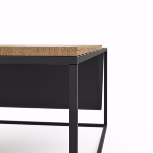 Couchtisch Kima - LBH ca. 110x70x42 cm, Wildeiche geölt