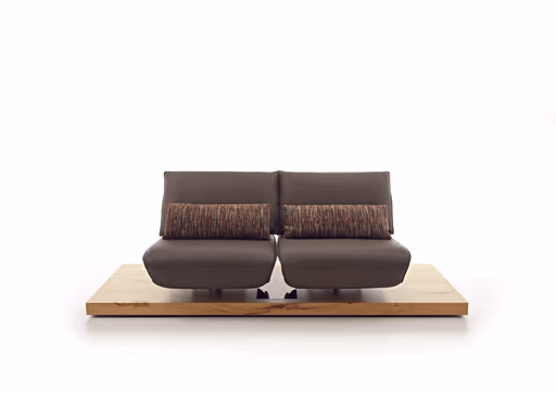 Sofa - 2-Sitzer, Relaxfunktion motorisch, Leder, Dunkelbraun