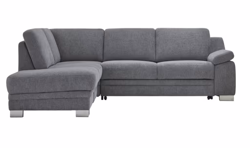 Ecksofa Tavira - Ecke links und 2,5-Sitzer rechts, Stoff, Grau