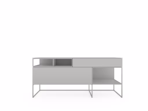 Sideboard Catona - Lack matt, Steingrau