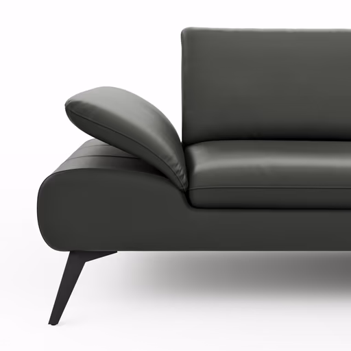 Sofa Collina - 3-Sitzer, Leder, Schlammgrün
