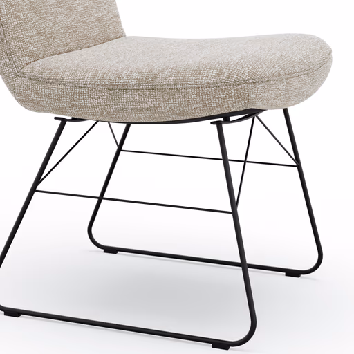 Stuhl Kamari - Stoff, Graubeige