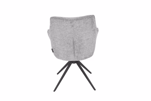 Armlehnstuhl MAIKE - drehbar, Stoff, Hellgrau