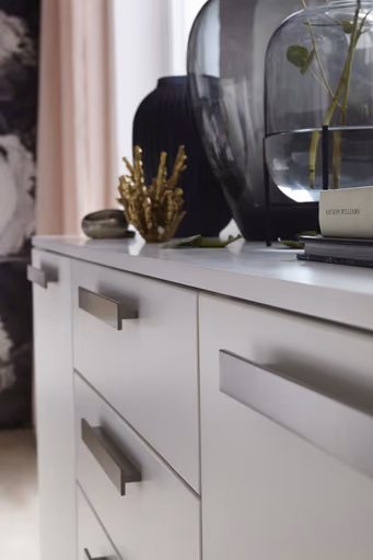 Kommode Viana - Holzwerkstoff, Weiß