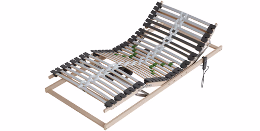 Lattenrost Alpin Schlafsysteme Alpin-B-MO - 90x200cm, Kopf-/Fußteil 2-motorisch verstellbar, Kabelsteuerung
