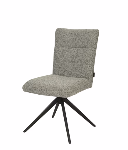 Stuhl MYLENE - drehbar, Stoff, Schlamm