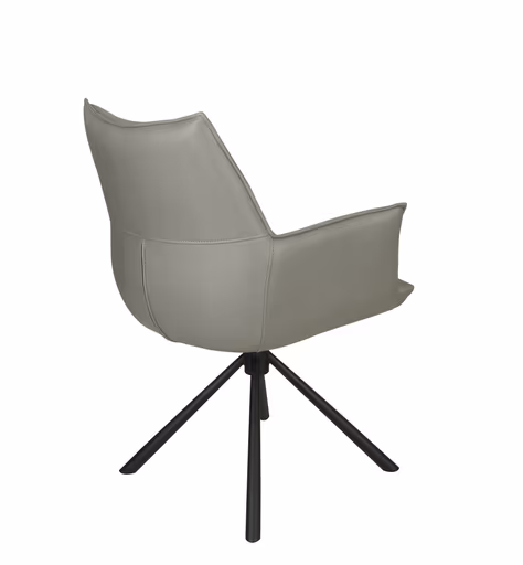 Armlehnstuhl MAKANA - drehbar, Stoff, Hellgrau