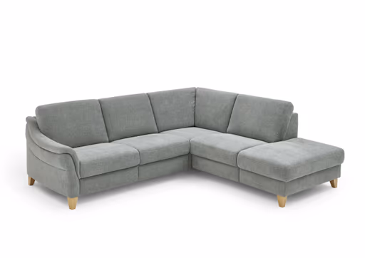 Ecksofa - 2,5-Sitzer mit Ecke rechts, Stoff, Eisengrau