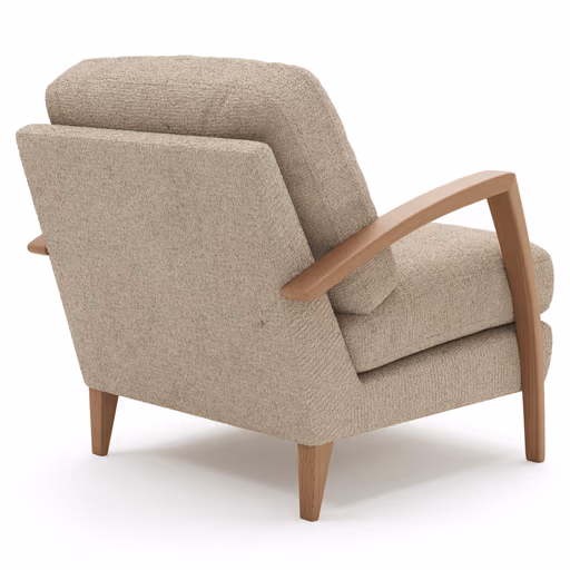 Sessel Karasu - Chic, Stoff, Natur