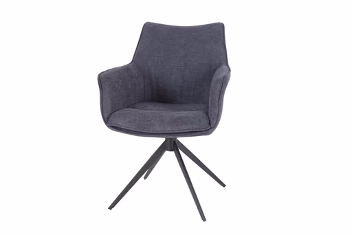 Armlehnstuhl MAIKE - drehbar, Stoff, Marine