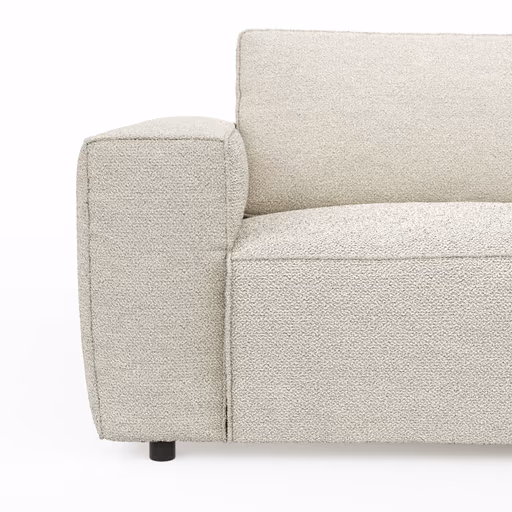Sofa Lilaia - 1,5-Sitzer XL mit 1,5-Sitzer XL Tief, Stoff, Creme