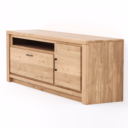 Lowboard Farmingdale - Eiche massiv, legno