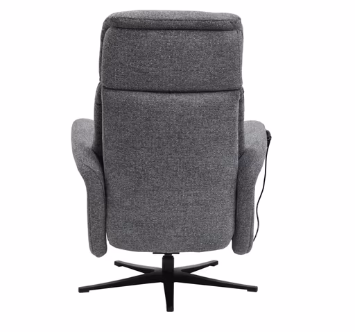 TV-Sessel MARLON - drehbar, Relaxfunktion, Kopfteilverstellung, Stoff, Graublau