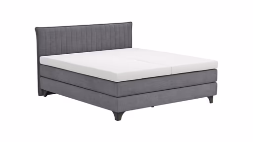 Boxspringbett Lund- Liegefläche ca. 180x200 cm, Stoff, Grau