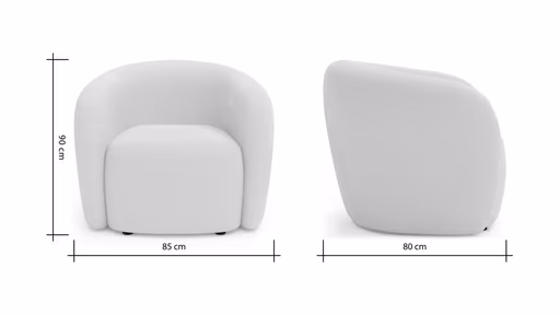 Sessel Karasu - Stoff, Creme