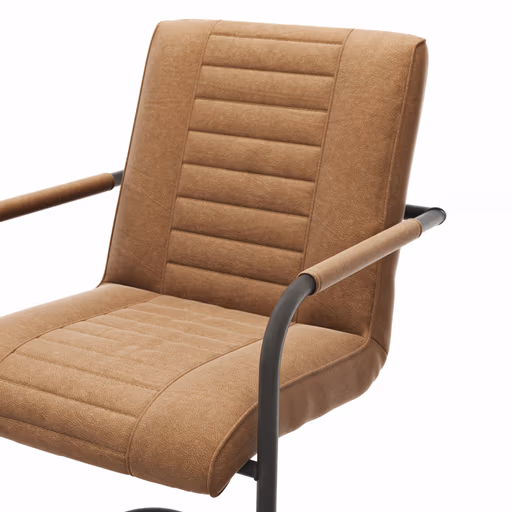 Armlehnstuhl Cambridge - Leder, Hellbraun