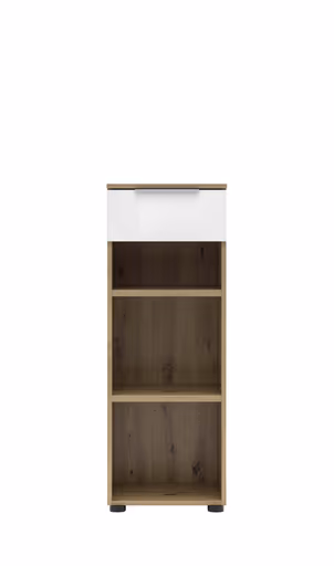 Büroregal - B ca. 40 cm, Artisan Eiche Nachbildung, Weiß