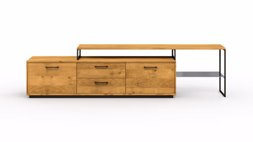 Lowboard Savannah - Aufsatz rechts, Wildeiche massiv, natur geölt