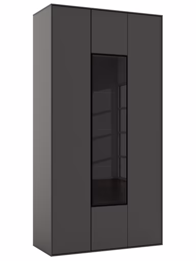 Vitrine Medio - Melamin, Schiefergrau