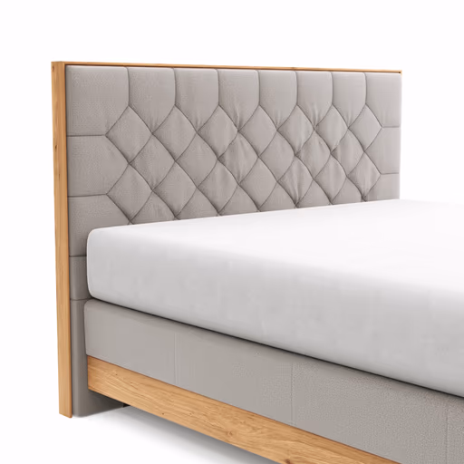 Boxspringbett Alpin Luxe - Liegefläche ca. 160x200 cm, Stoff, Graubeige