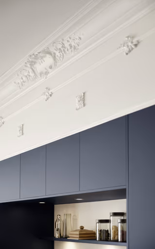 Inselküche 51.230 CO 1V3 525, Rillenoptik Eiche dunkel