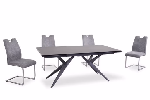 Freischwinger MERVE - Stoff, Grau