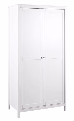 Drehtürenschrank - B ca. 107 cm, Weiß