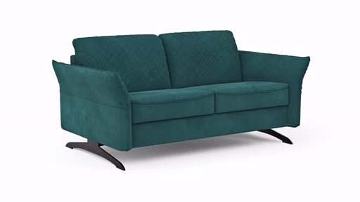 Sofa Melida - 2,5-Sitzer inkl. Schlaffunktion, Stoff, Smaragd