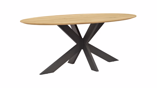 Esstisch Phoenix - LB ca. 200x110 cm, Eiche massiv, oval