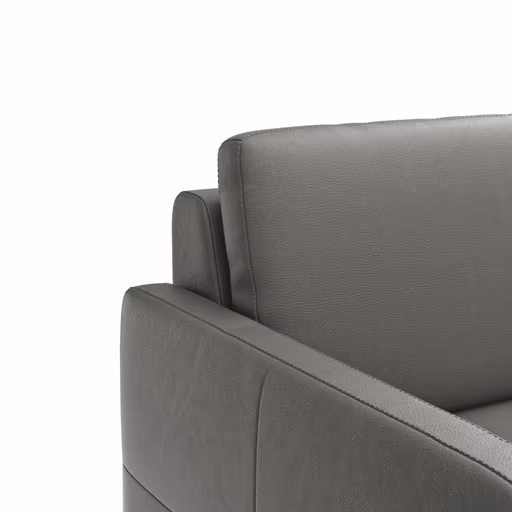 Sessel Arima - Leder, Anthrazit