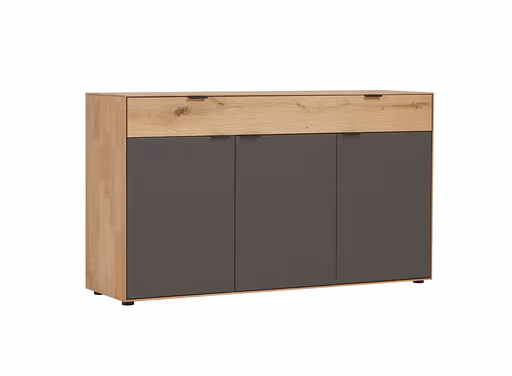 Sideboard Tucson - Korpus Wildeiche, Front Lack Anthrazit