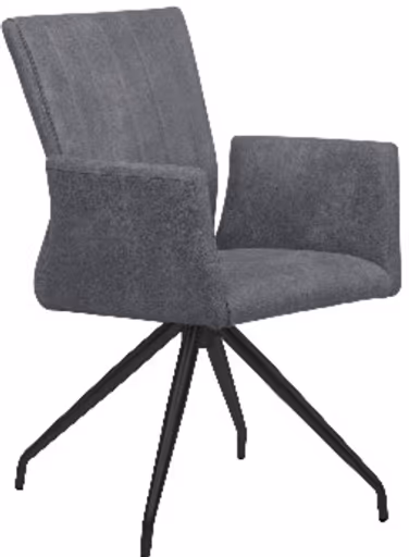 Armlehnstuhl - drehbar, Stoff, dunkelgrau