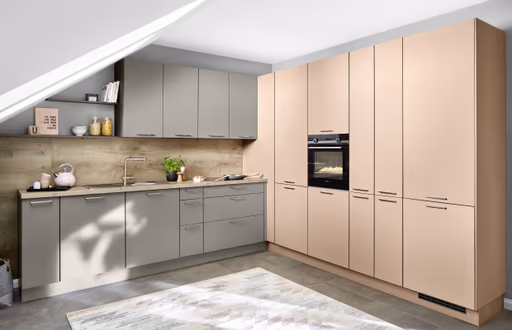 Winkelküche 32.120 3 324, Taupegrau