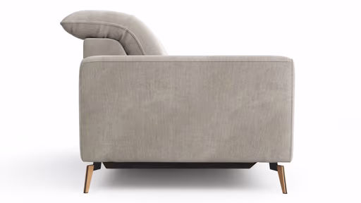 Sofa Tulsa KV - 2,5-Sitzer, inkl. Relaxfunktion und Kopfteilverstellung (motorisch), Stoff, Graubeige