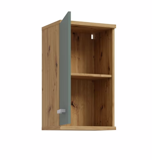 Hängeschrank- B ca. 40 cm, Eiche Dekor, Graugrün