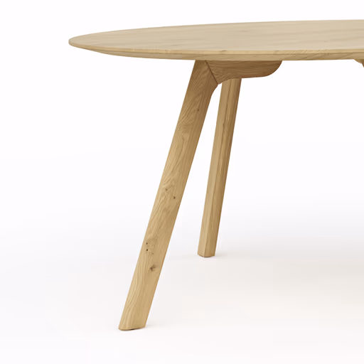 Esstisch Phoenix - LBH ca. 120x120x75 cm, Eiche massiv, Bianco geölt