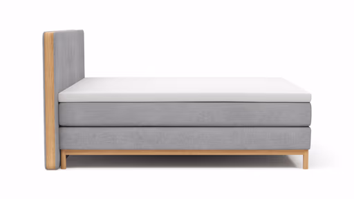 Boxspringbett Odense - Liegefläche ca. 180x200 cm, Stoff, Grau