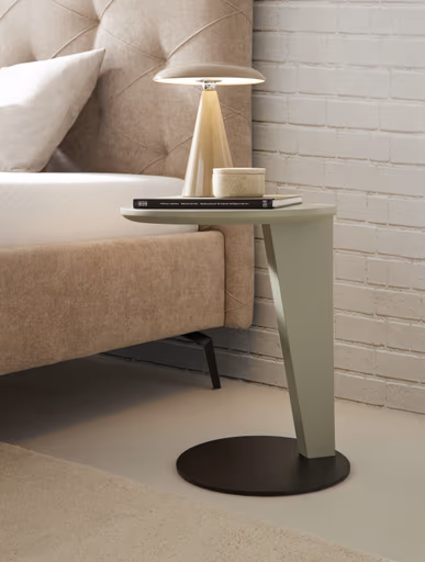 Beistelltisch Cono - DH ca. 42x41 cm, Eiche massiv, Schwarz